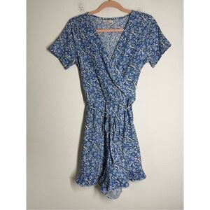 Rare Clockhouse Women’s Bohemian Rushed Trim Floral Pattern Romper Sz M Belted